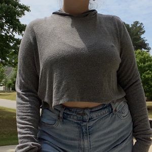 Cropped Grey Hoodie